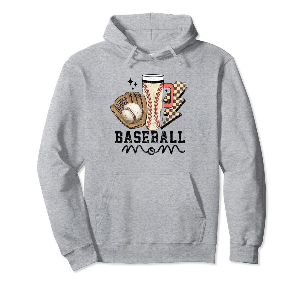 Baseball Mom Funny Sport Hoodie - Graphic Print Men Women - T-Shirt, Sweatshirt, Hoodie