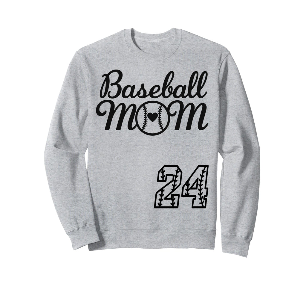 Baseball Mom Jersey 24 Baseball Sweatshirt - Unique Graphic Unisex - T-Shirt, Sweatshirt, Hoodie