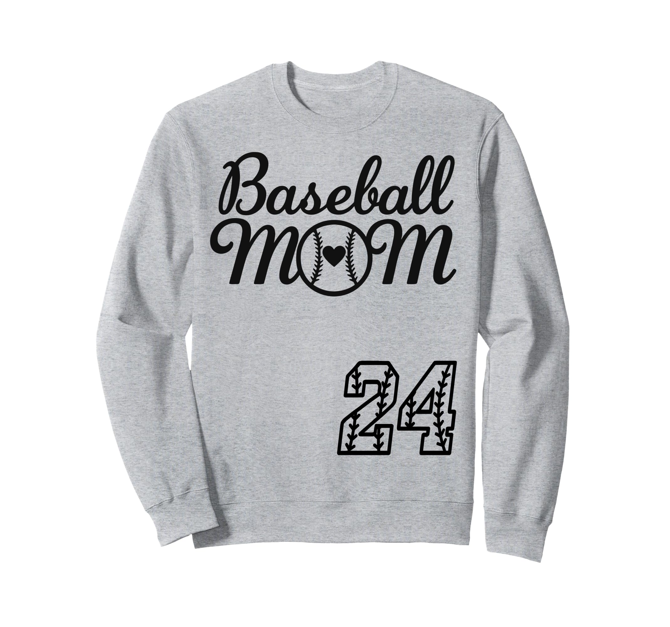 Baseball Mom Jersey 24 Baseball Sweatshirt - Unique Graphic Unisex - T-Shirt, Sweatshirt, Hoodie