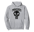 Marvel Punisher Distressed Punk Skull Chest Hoodie - Graphic Print Unisex - T-Shirt, Sweatshirt, Hoodie