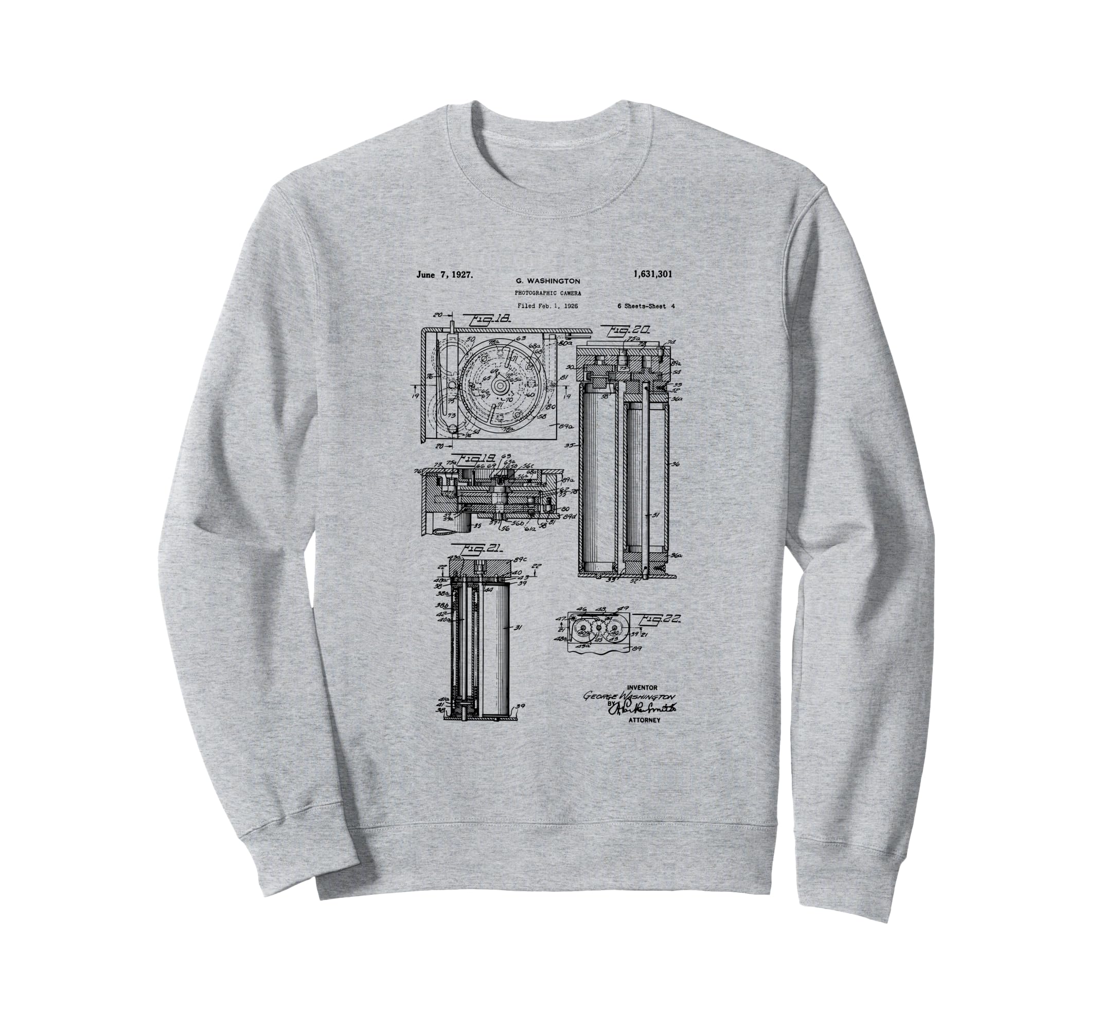 Camera Photographic Patent 1927 Sweatshirt - Streetwear Style for Adults - T-Shirt, Sweatshirt, Hoodie