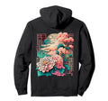 Japan Vaporwave Cherry Blossom Flowers Hoodie - Custom Art Print Unisex - T-Shirt, Sweatshirt, Hoodie