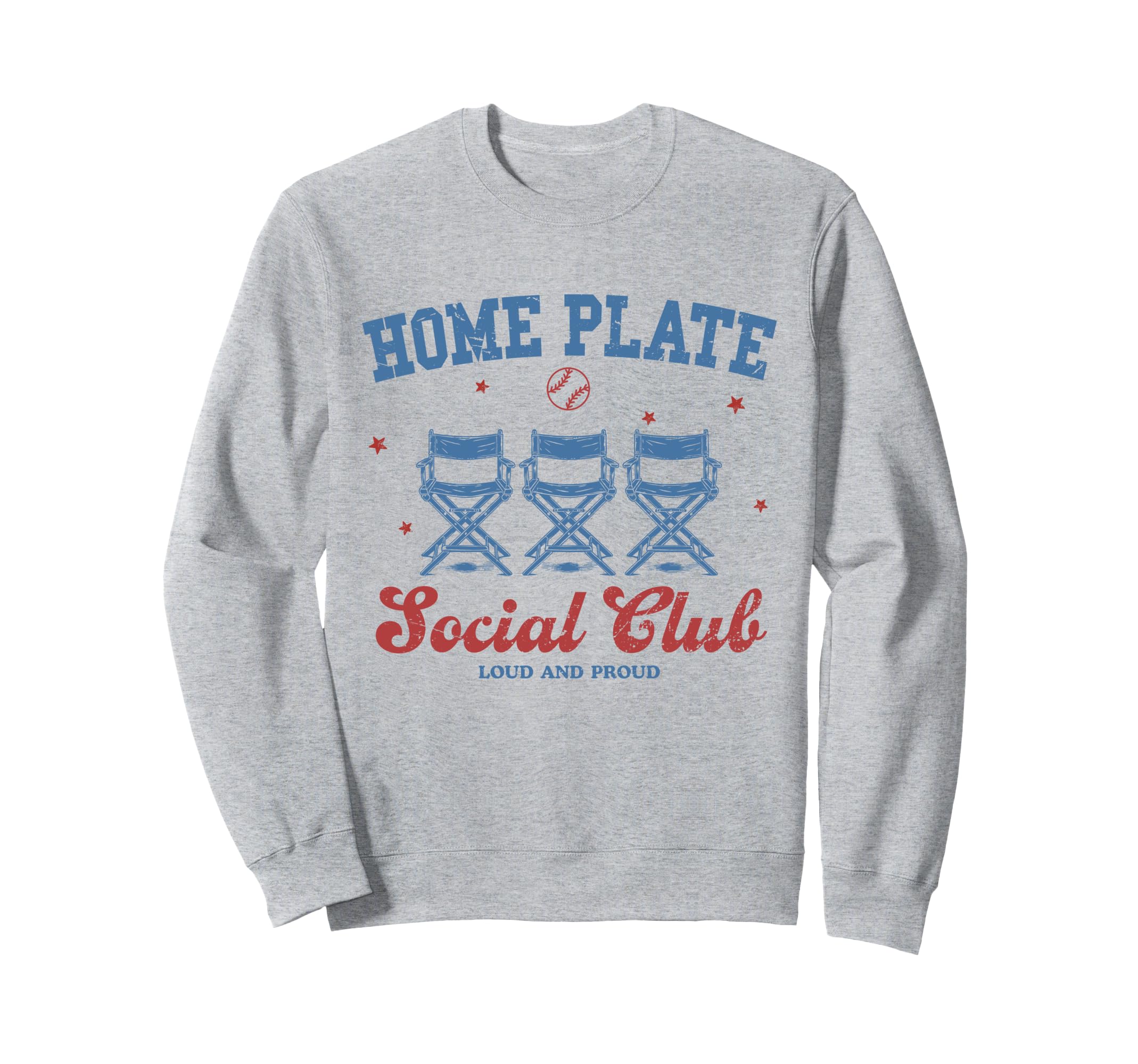 Trendy Home Plate Social Club Sweatshirt - Minimalist Print Men Women - T-Shirt, Sweatshirt, Hoodie