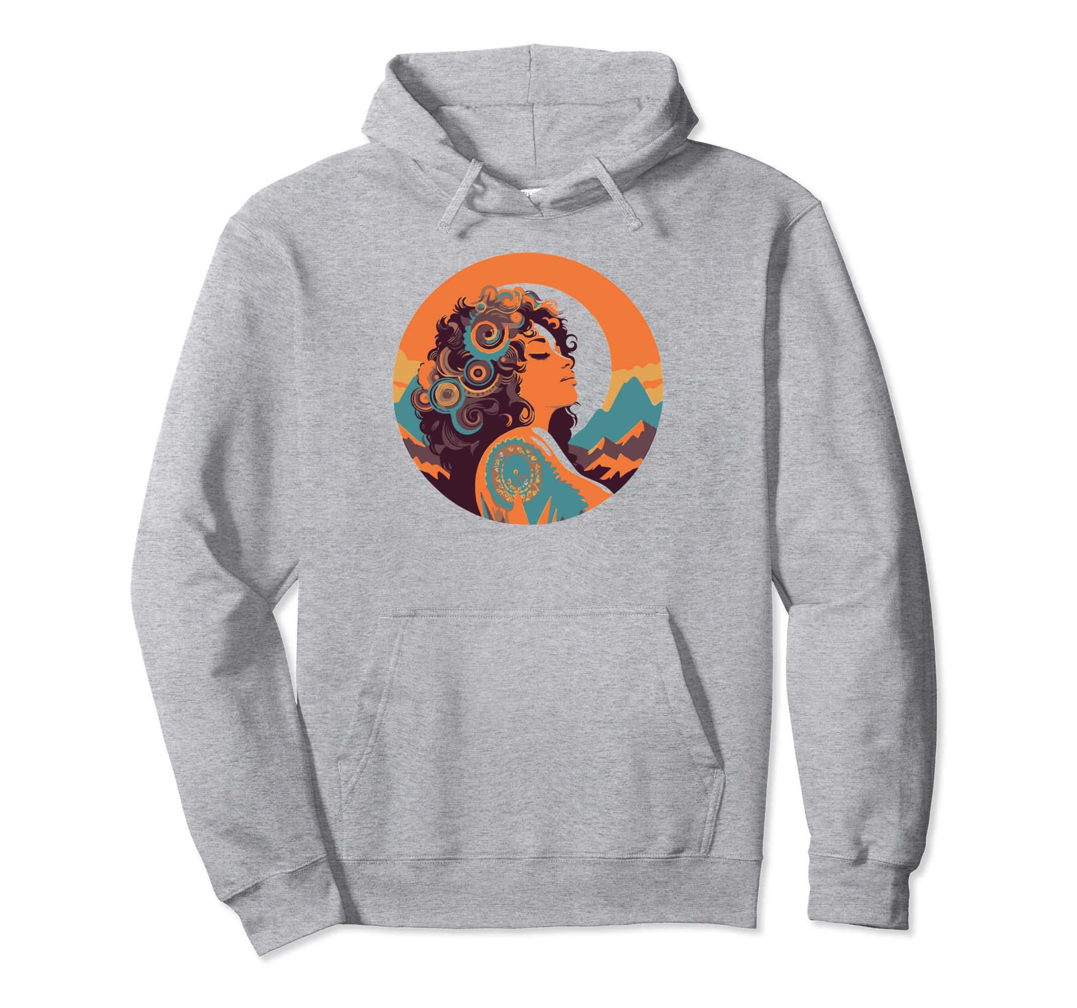 Groovy Mountain Mama Hippie 60S Hoodie - Casual Everyday Wear Men Women - T-Shirt, Sweatshirt, Hoodie