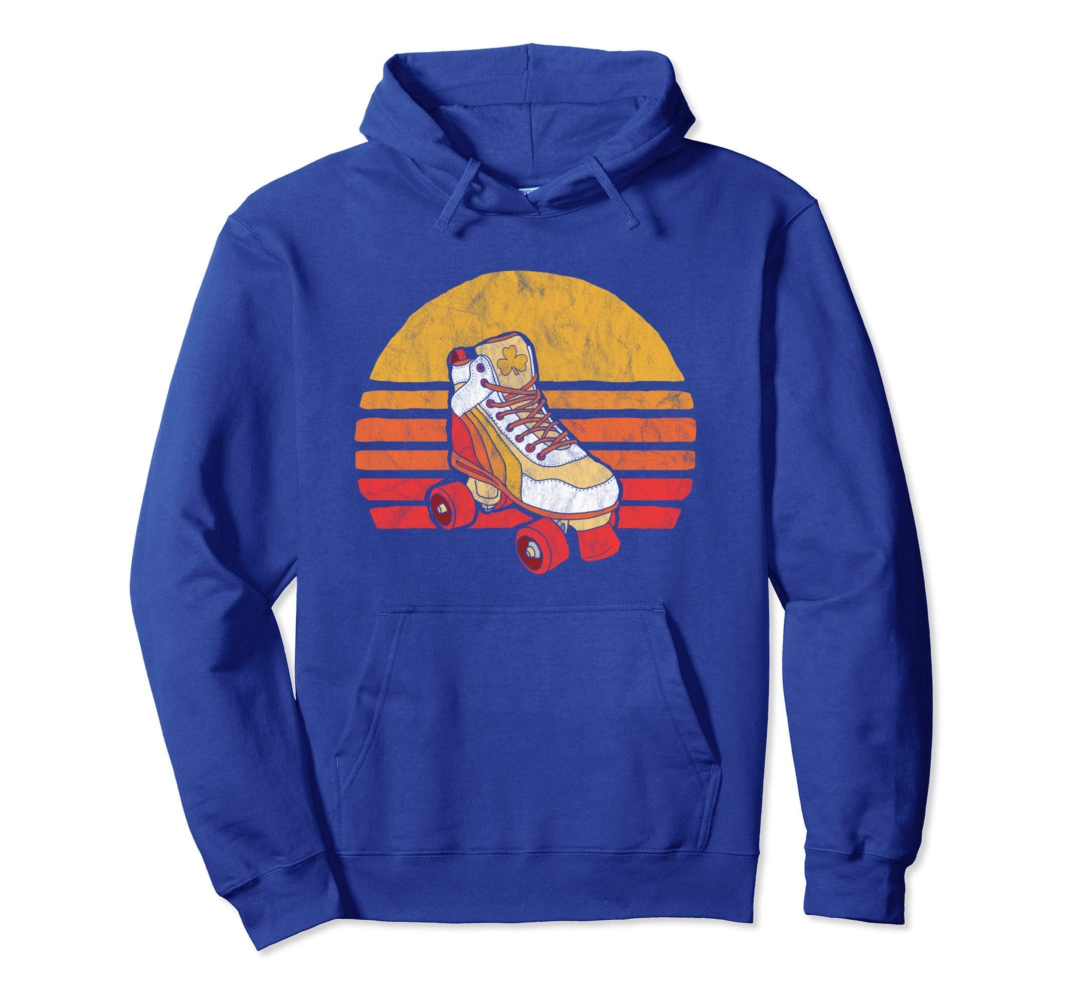 Distressed Roller Skate Sun Hoodie - Minimalist Print Unisex - T-Shirt, Sweatshirt, Hoodie