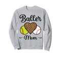 Baller Mom Softball Baseball Sweatshirt - Custom Art Print Men Women - T-Shirt, Sweatshirt, Hoodie