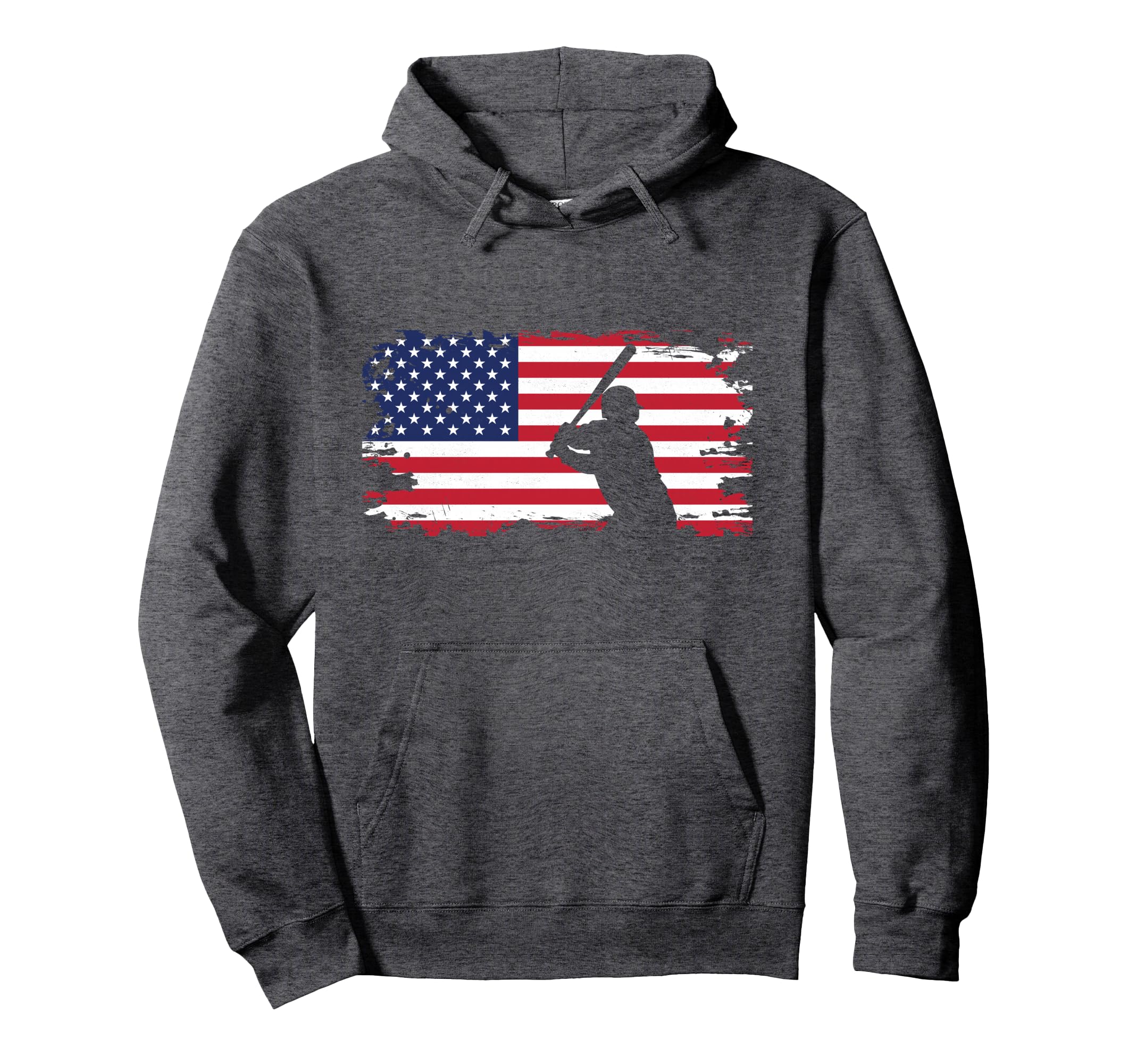 American Flag Baseball Baseball Hoodie - Aesthetic Graphic Unisex - T-Shirt, Sweatshirt, Hoodie