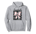 Baseball Auntie Coquette Bow Baseball Hoodie - Graphic Print for Adults - T-Shirt, Sweatshirt, Hoodie