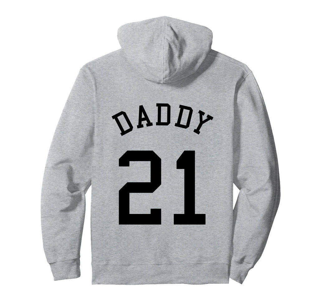 Daddy Uniform No 21 Football Dad Baseball Hoodie - Graphic Print Men Women - T-Shirt, Sweatshirt, Hoodie
