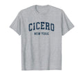 Cicero New York Ny Varsity Sports Navy T-Shirt - Fun Novelty Design Unisex - T-Shirt, Sweatshirt, Hoodie