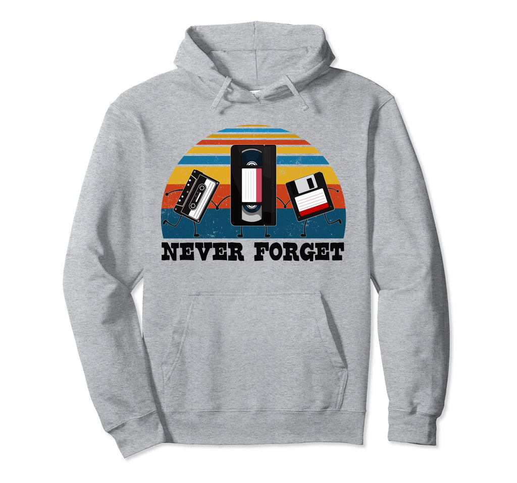 Never Forget Cassette Tape Hoodie - Trendy Graphic for Adults - T-Shirt, Sweatshirt, Hoodie