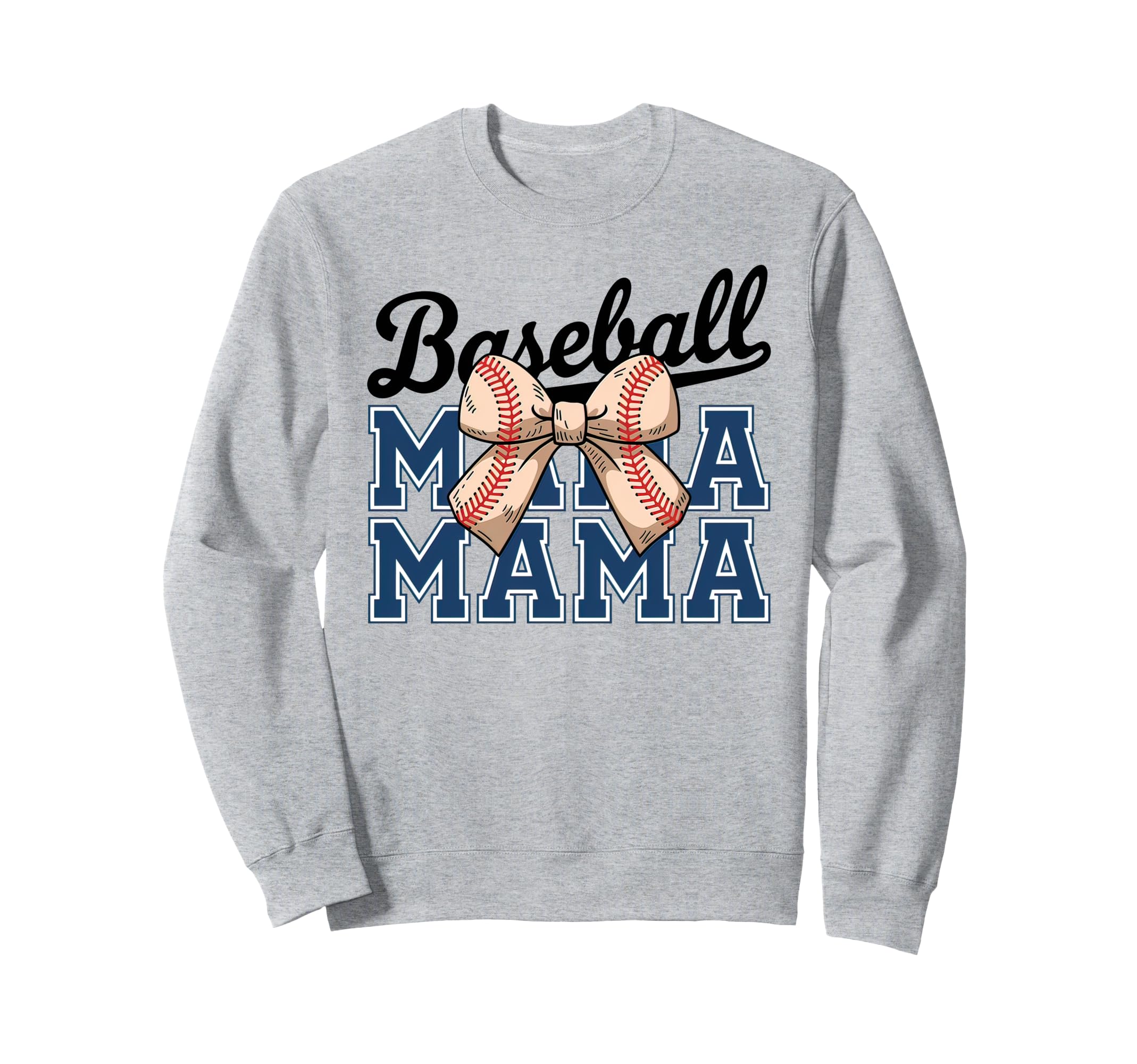 Baseball Mama Coquette Bow Funny Sweatshirt - Trendy Graphic Unisex - T-Shirt, Sweatshirt, Hoodie