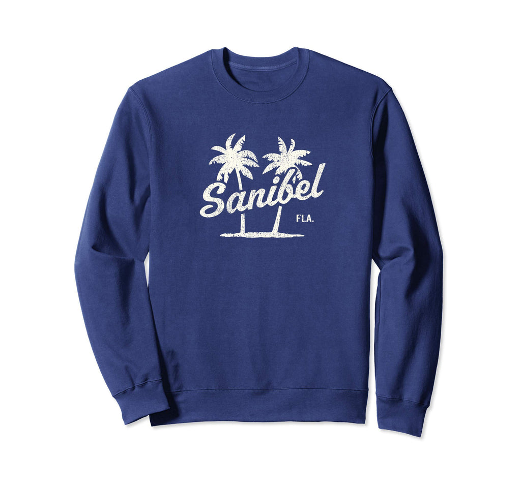 Sanibel Island Florida 70S Palm Sweatshirt - Novelty Apparel for Adults - T-Shirt, Sweatshirt, Hoodie