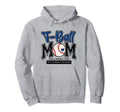 T Ball Mom Blue Varsity Baseball Mama Hoodie - Trendy Graphic for Adults - T-Shirt, Sweatshirt, Hoodie