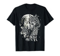 Wolf 90S Aesthetic Y2K Wolf Moon T-Shirt - Novelty Apparel Men Women - T-Shirt, Sweatshirt, Hoodie
