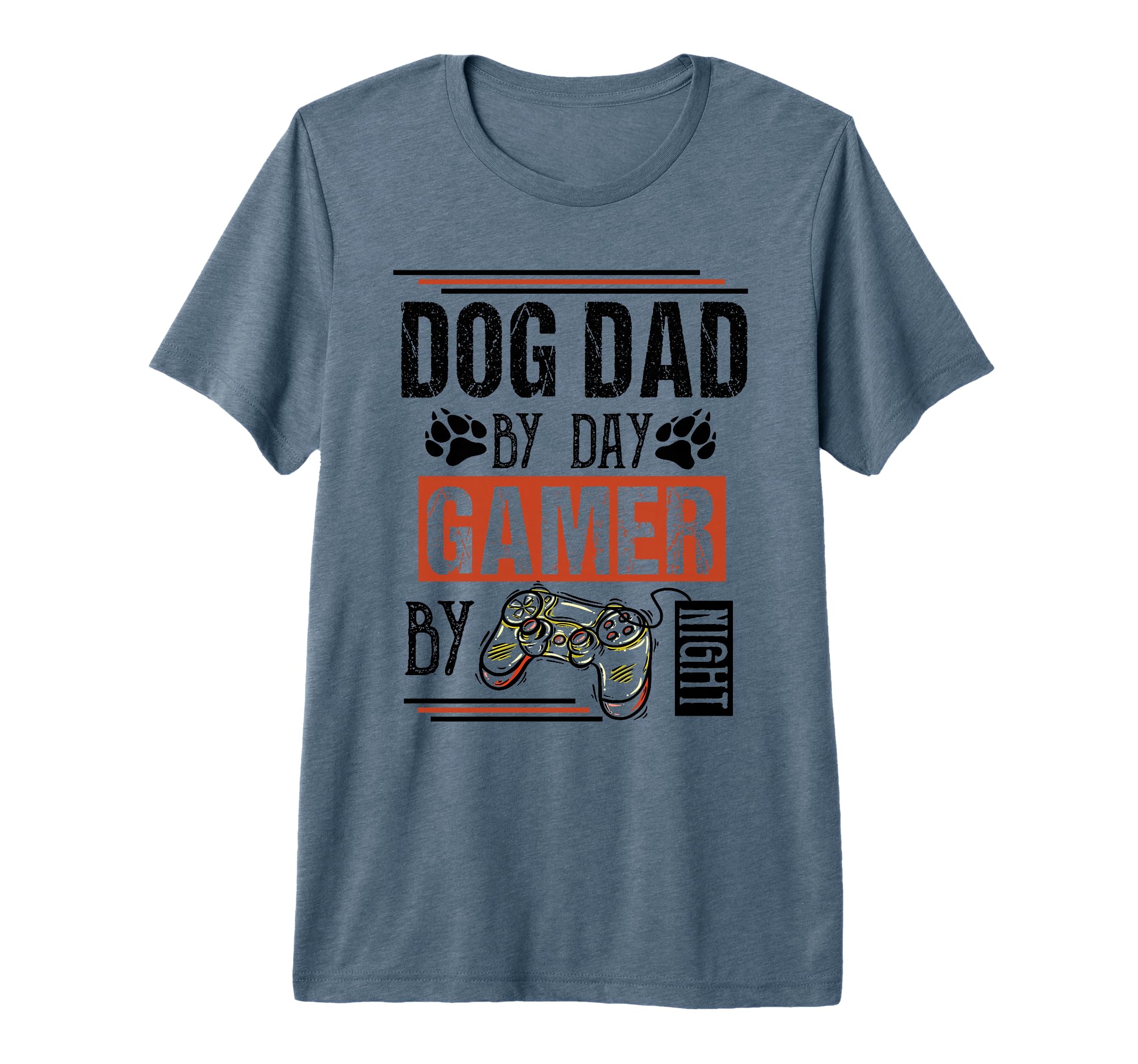 Mens Dog Dad Day Gamer Night Fathers Day T-Shirt - Graphic Print Unisex - T-Shirt, Sweatshirt, Hoodie