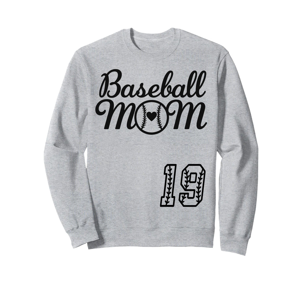 Baseball Mom Jersey 19 Baseball Sweatshirt - Custom Art Print Men Women - T-Shirt, Sweatshirt, Hoodie