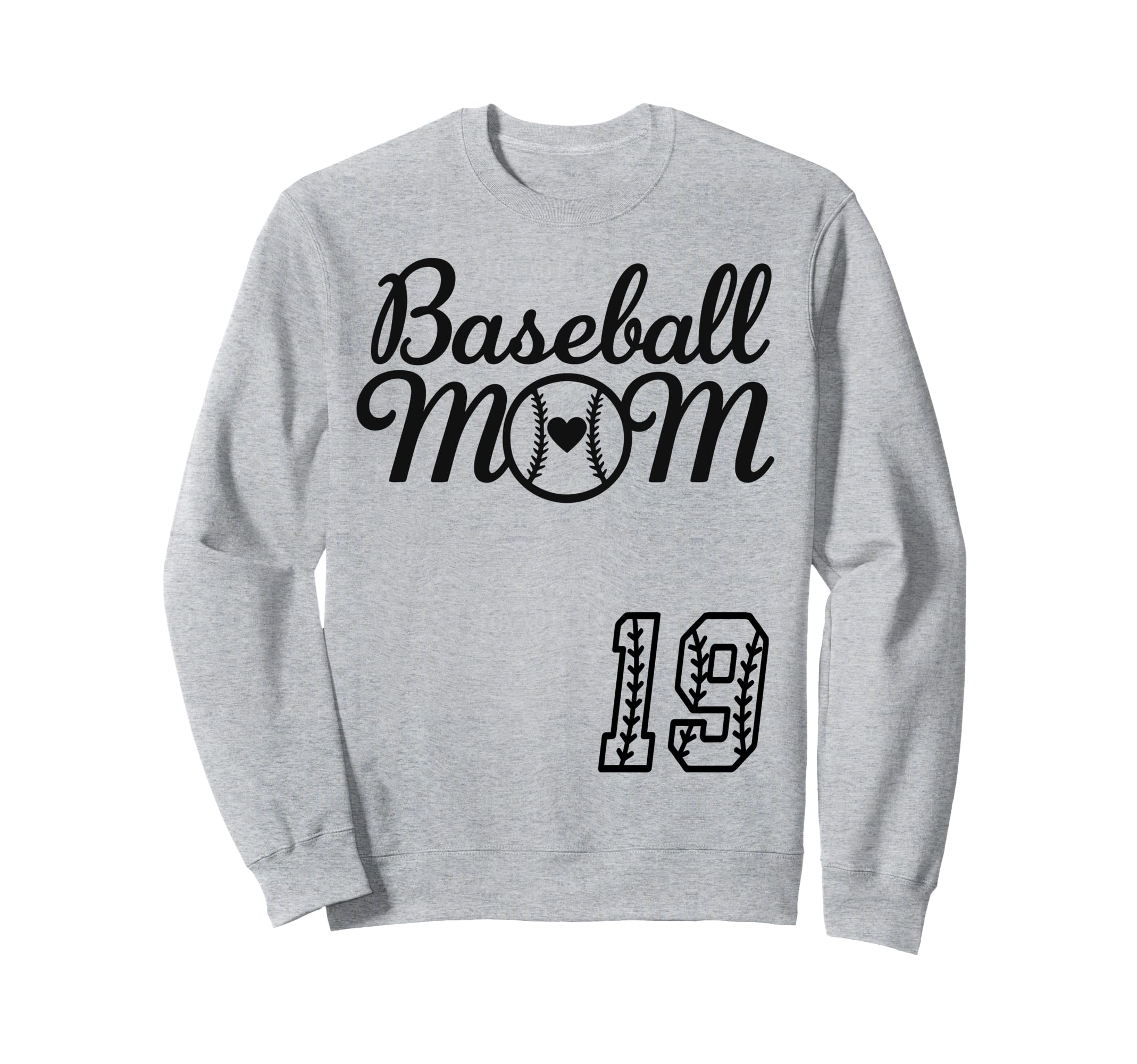 Baseball Mom Jersey 19 Baseball Sweatshirt - Custom Art Print Men Women - T-Shirt, Sweatshirt, Hoodie