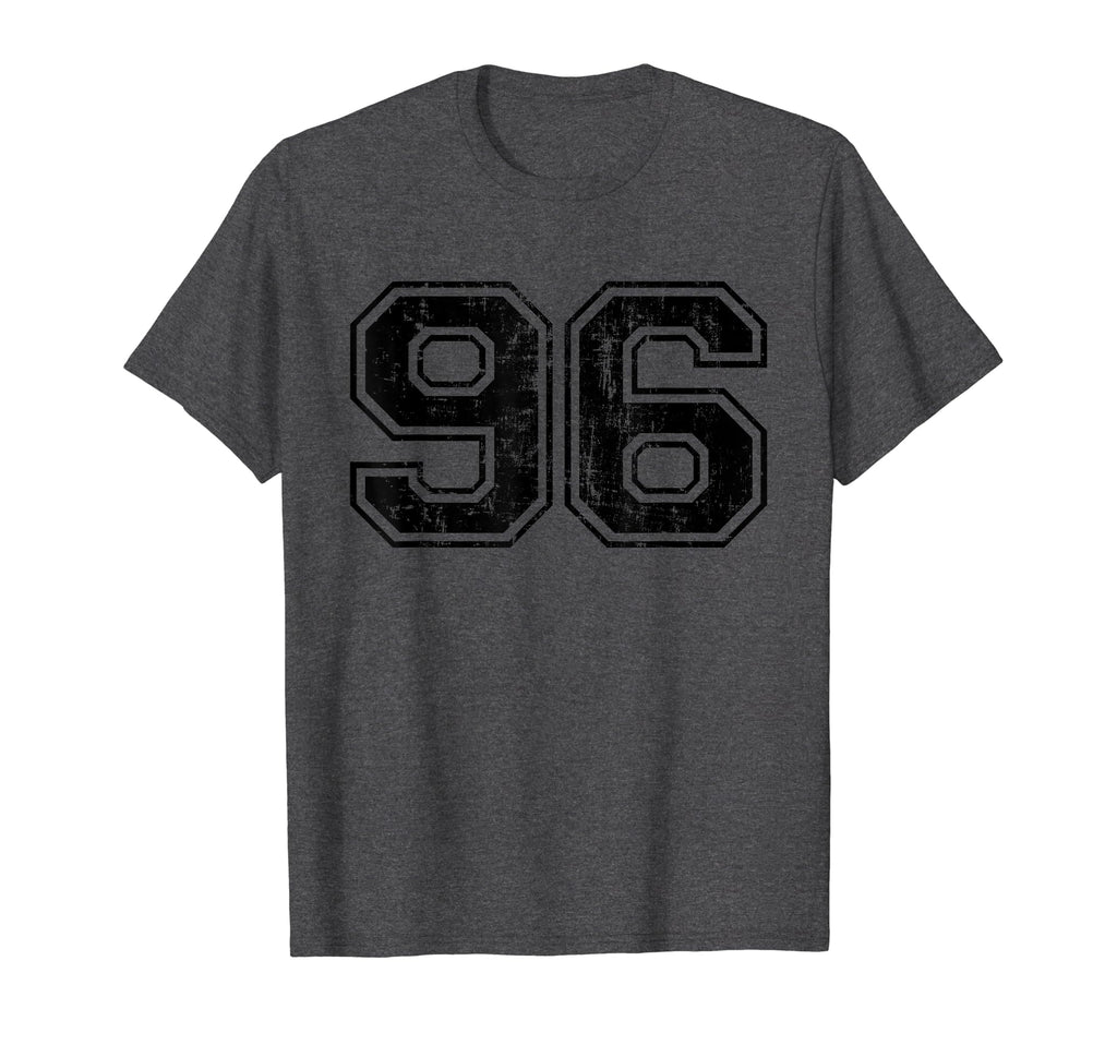 Number 96 Varsity Distressed Sport Team T-Shirt - Graphic Print for Adults - T-Shirt, Sweatshirt, Hoodie