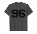 Number 96 Varsity Distressed Sport Team T-Shirt - Graphic Print for Adults - T-Shirt, Sweatshirt, Hoodie