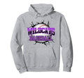 Wildcats Baseball Break Purple Wildcat Hoodie - Unique Graphic Men Women - T-Shirt, Sweatshirt, Hoodie