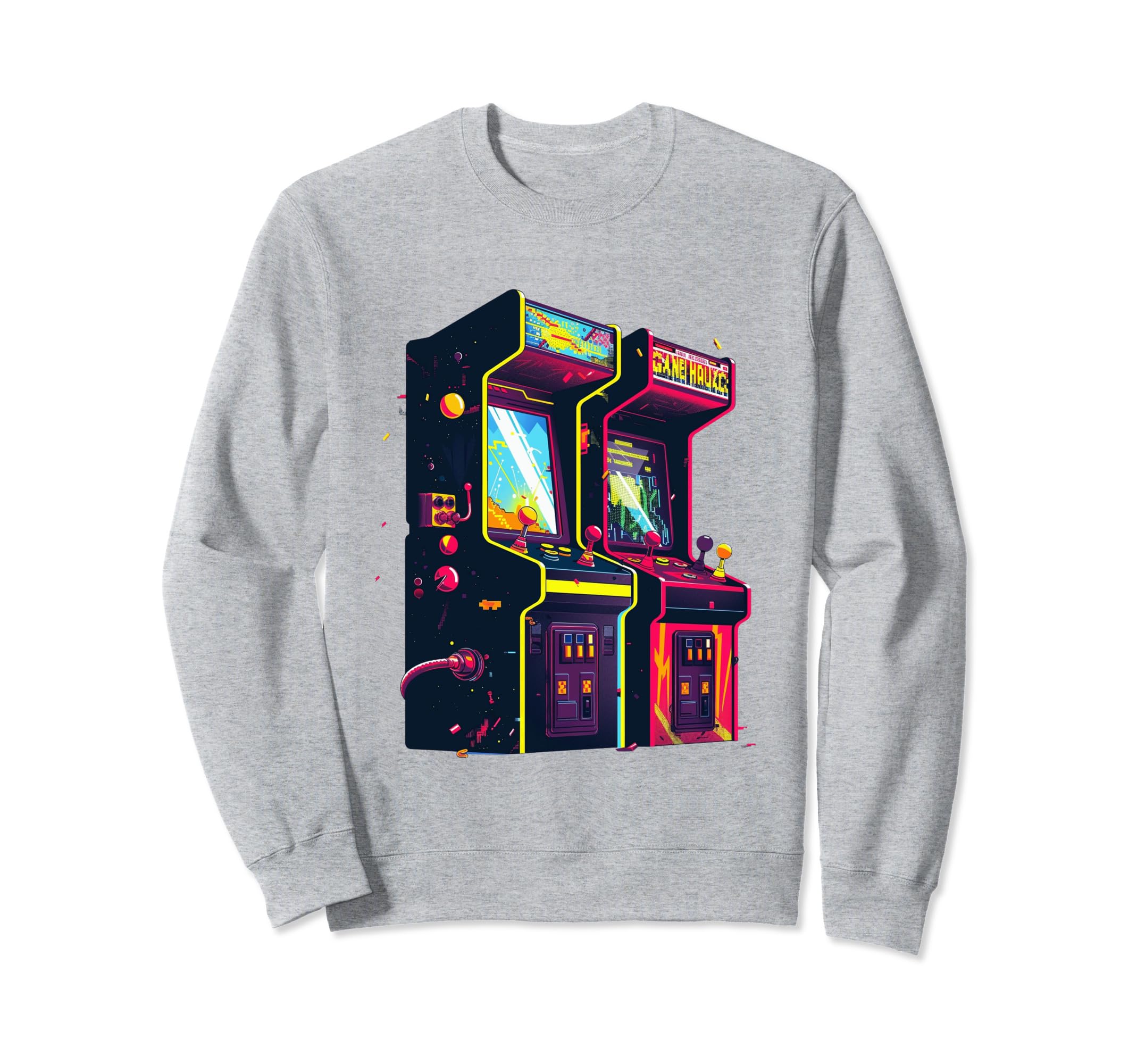 Arcade Machine Gaming Sweatshirt - Graphic Print Unisex - T-Shirt, Sweatshirt, Hoodie