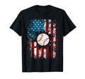 American Baseball Us Flag 4Th July T-Shirt - Aesthetic Graphic Men Women - T-Shirt, Sweatshirt, Hoodie