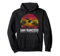 San Francisco California Ca Distressed Hoodie - Aesthetic Graphic Men Women - T-Shirt, Sweatshirt, Hoodie