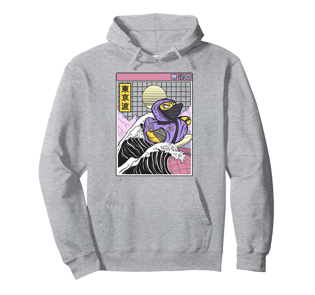 Ninja Rubber Duck Surfing Hoodie - Casual Everyday Wear for Adults - T-Shirt, Sweatshirt, Hoodie