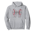 Baseball Bow Stitches And Hearts Hoodie - Novelty Apparel Men Women - T-Shirt, Sweatshirt, Hoodie