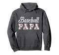 Baseball Papa Baseball Player Papa Hoodie - Minimalist Print for Adults - T-Shirt, Sweatshirt, Hoodie