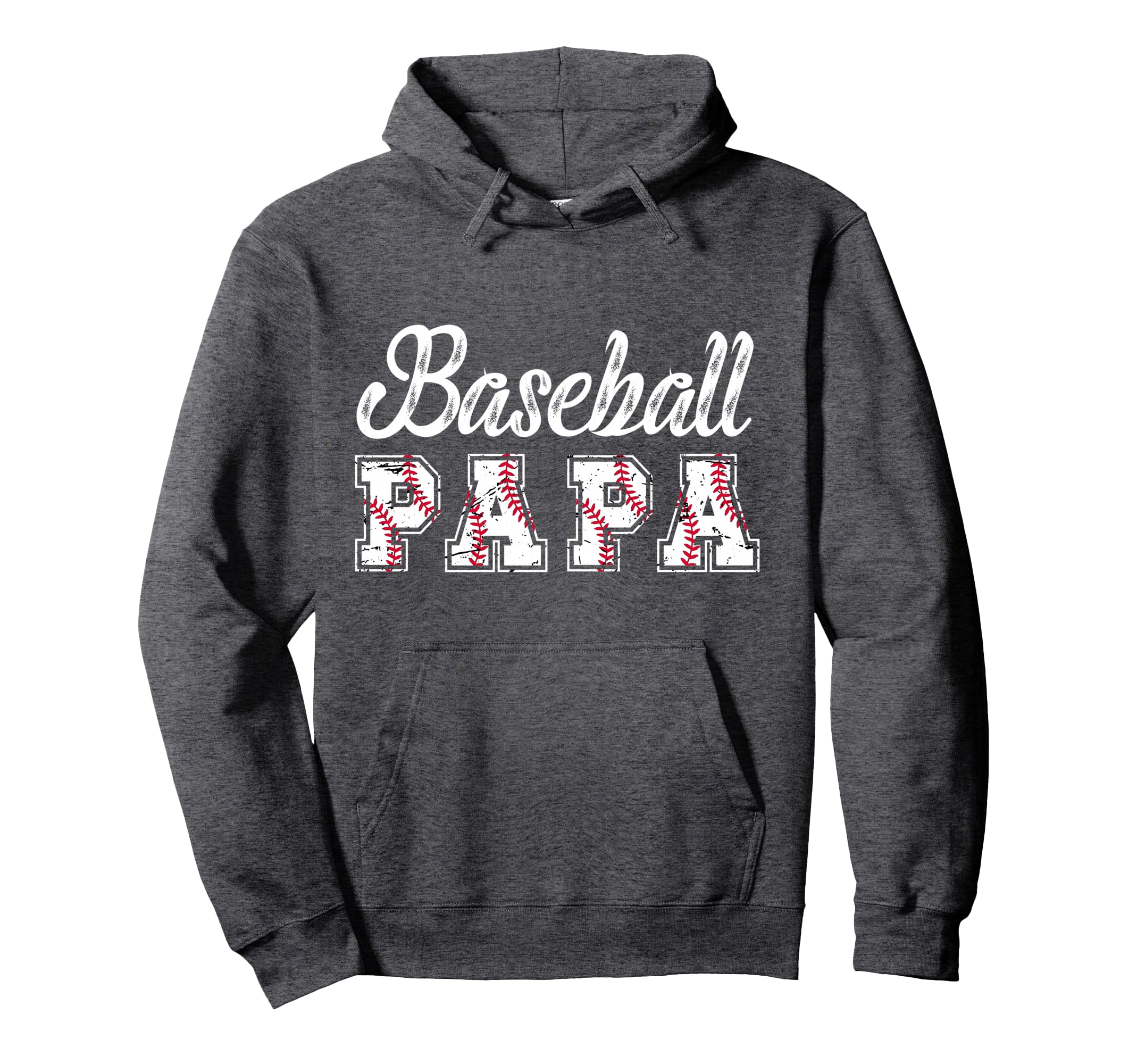 Baseball Papa Baseball Player Papa Hoodie - Minimalist Print for Adults - T-Shirt, Sweatshirt, Hoodie