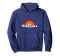 Nebraska 70S Rainbow Hoodie - Novelty Apparel Unisex - T-Shirt, Sweatshirt, Hoodie