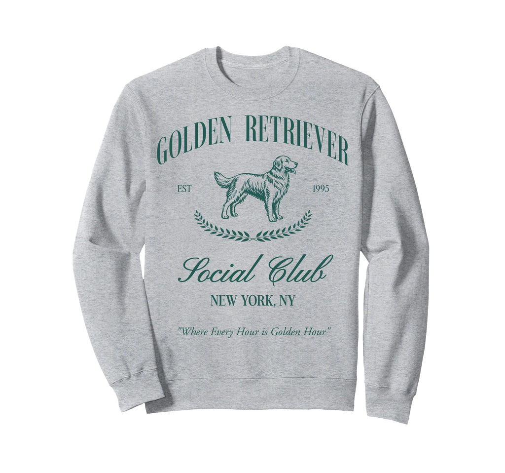 Golden Retriever Social Club Preppy Sweatshirt - Novelty Apparel Unisex - T-Shirt, Sweatshirt, Hoodie
