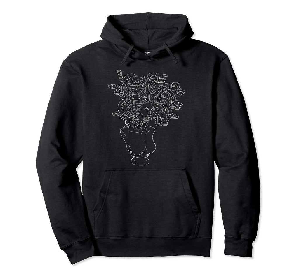 Medusa Snakes Statue Drawing Aesthetic Hoodie - Fun Novelty Design Unisex - T-Shirt, Sweatshirt, Hoodie