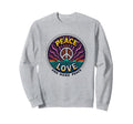 Hippie Peace Love 60S Groovy Sweatshirt - Minimalist Print for Adults - T-Shirt, Sweatshirt, Hoodie