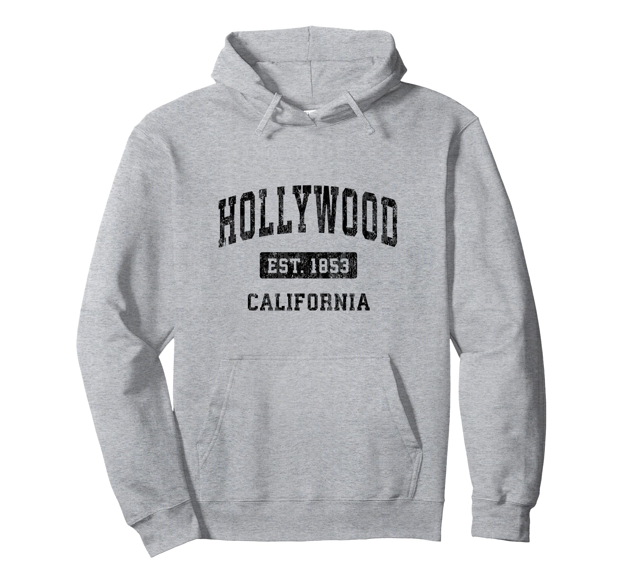 Hollywood California Ca Sports Black Hoodie - Unique Graphic Unisex - T-Shirt, Sweatshirt, Hoodie