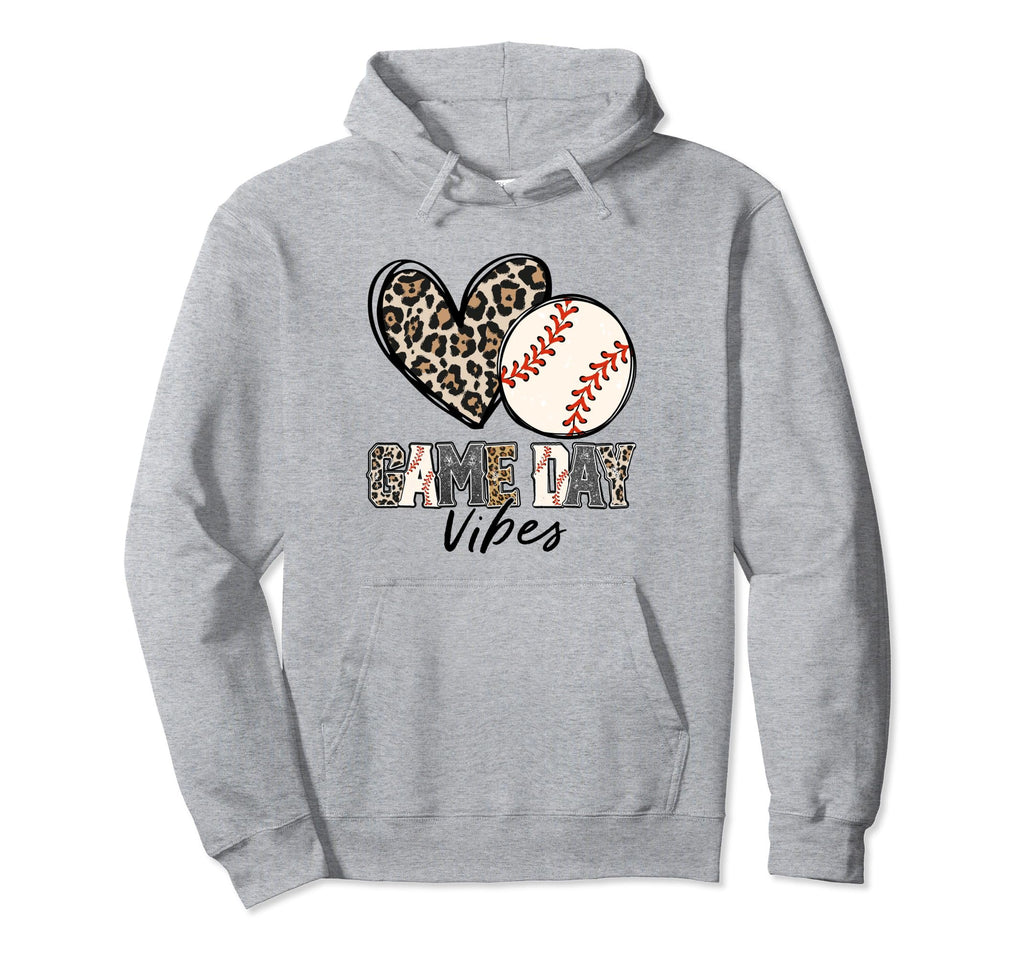 Baseball Game Day Vibes Baseball Mom Mama Hoodie - Graphic Print Men Women - T-Shirt, Sweatshirt, Hoodie