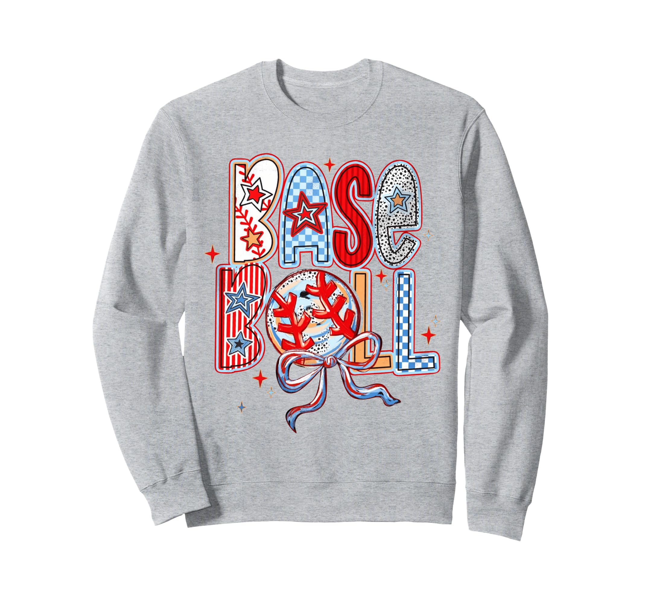 Baseball Coquette Bow Baseball Mom Mama Sweatshirt - Trendy Graphic Unisex - T-Shirt, Sweatshirt, Hoodie