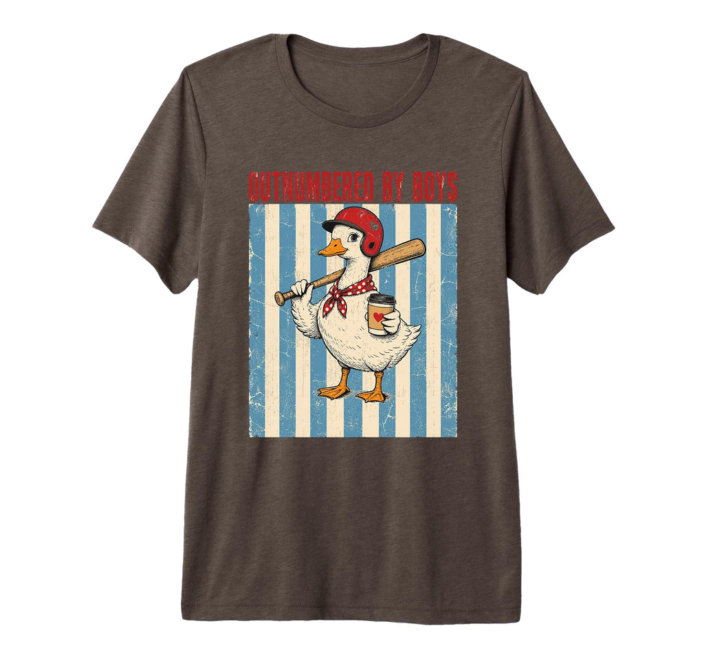 Outnumbered Baseball Mom Funny Goose T-Shirt - Novelty Apparel Men Women - T-Shirt, Sweatshirt, Hoodie