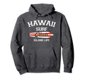 Hawaii Surf Club Surfing Beach Hoodie - Trendy Graphic for Adults - T-Shirt, Sweatshirt, Hoodie