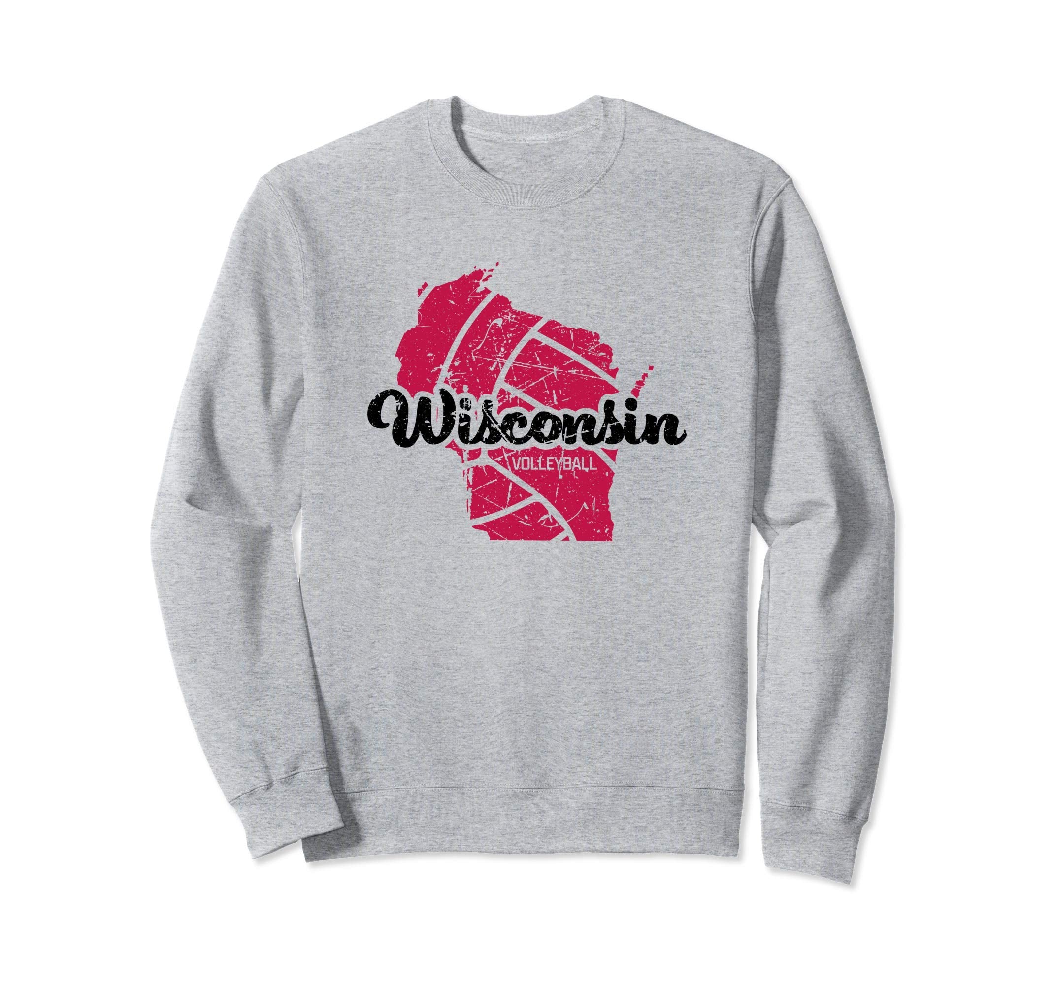 Wisconsin Volleyball Script Sweatshirt - Minimalist Print Men Women - T-Shirt, Sweatshirt, Hoodie