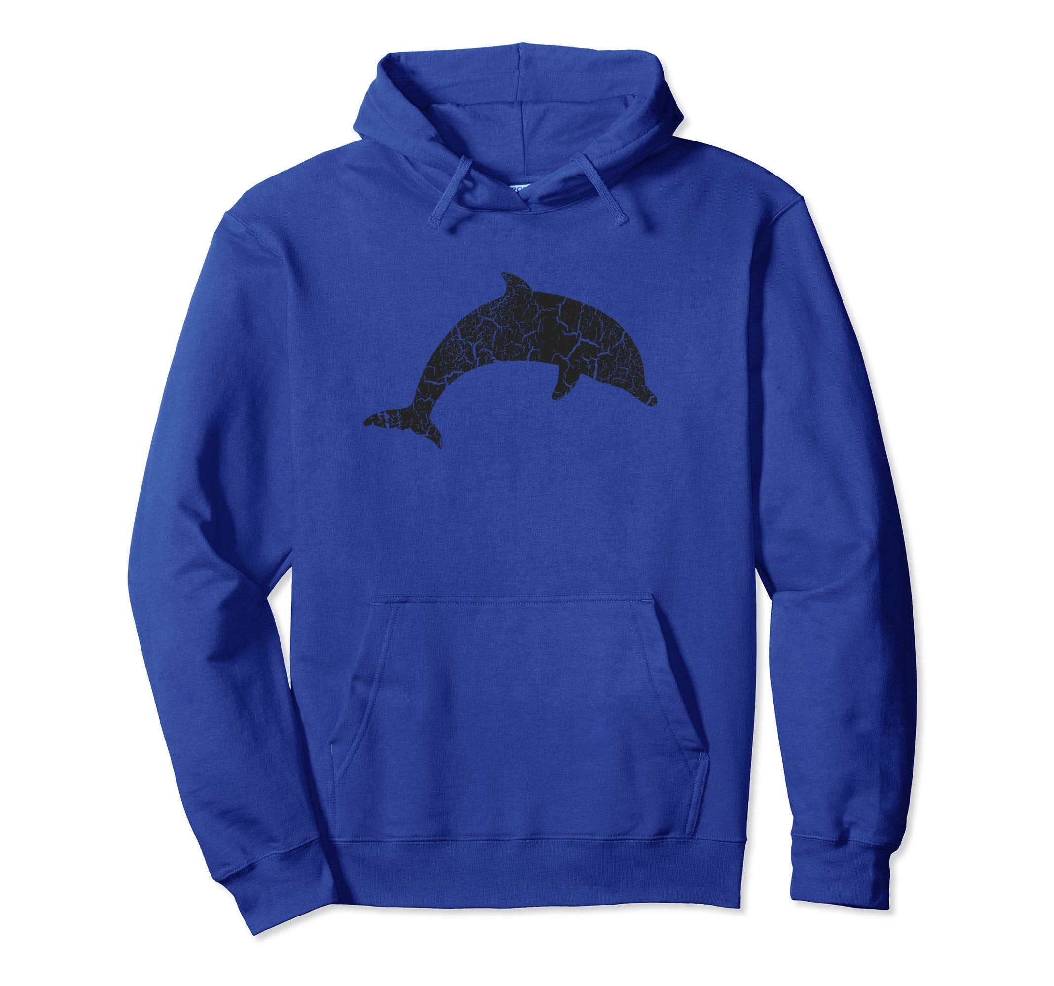 Dolphin Distressed Dolphin Hoodie - Unique Graphic Men Women - T-Shirt, Sweatshirt, Hoodie