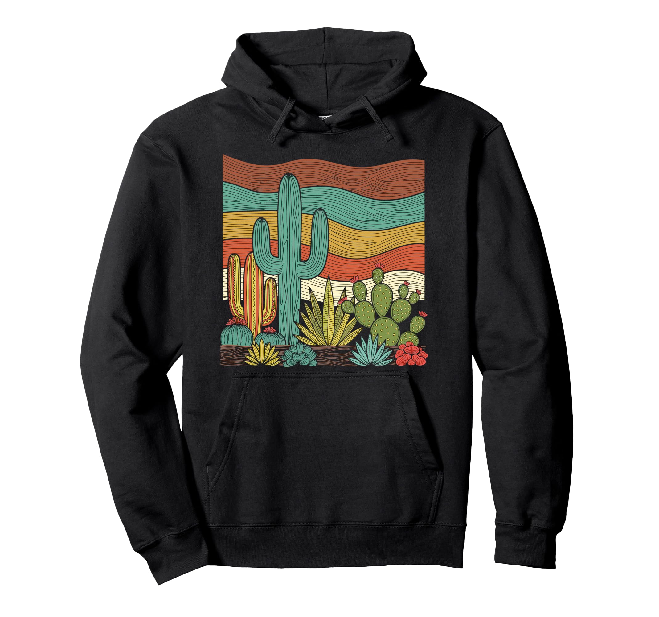 Desert Cacti Succulent Cactus Hoodie - Minimalist Print Men Women - T-Shirt, Sweatshirt, Hoodie