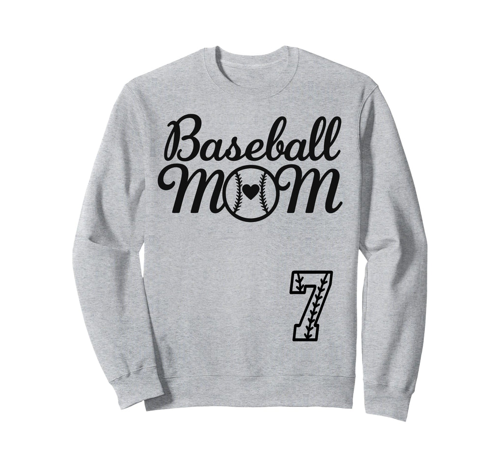 Baseball Mom Jersey 7 Baseball Sweatshirt - Trendy Graphic Men Women - T-Shirt, Sweatshirt, Hoodie