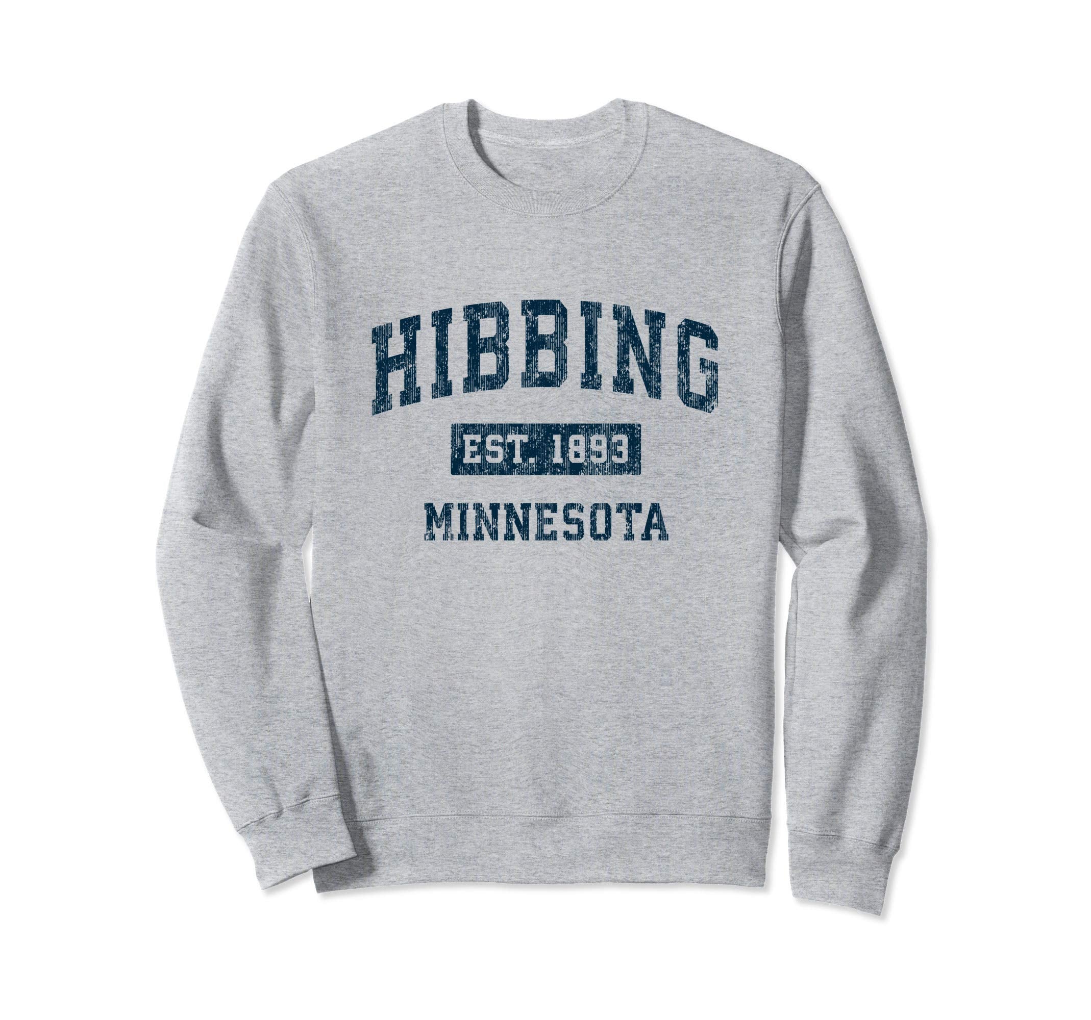 Hibbing Minnesota Mn Sports Navy Sweatshirt - Custom Art Print Unisex - T-Shirt, Sweatshirt, Hoodie