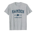 Hamden Connecticut Ct Sports Navy T-Shirt - Fun Novelty Design Men Women - T-Shirt, Sweatshirt, Hoodie