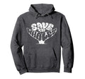 Save Whales Distressed Environmental Hoodie - Novelty Apparel Unisex - T-Shirt, Sweatshirt, Hoodie