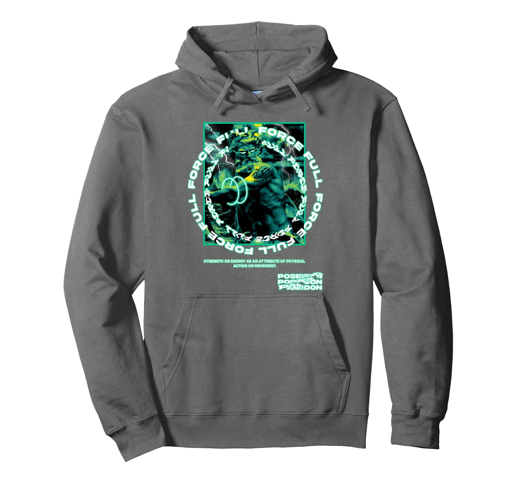 Poseidon Full Force Greek Aesthetic Edgy Hoodie - Trendy Graphic Unisex - T-Shirt, Sweatshirt, Hoodie