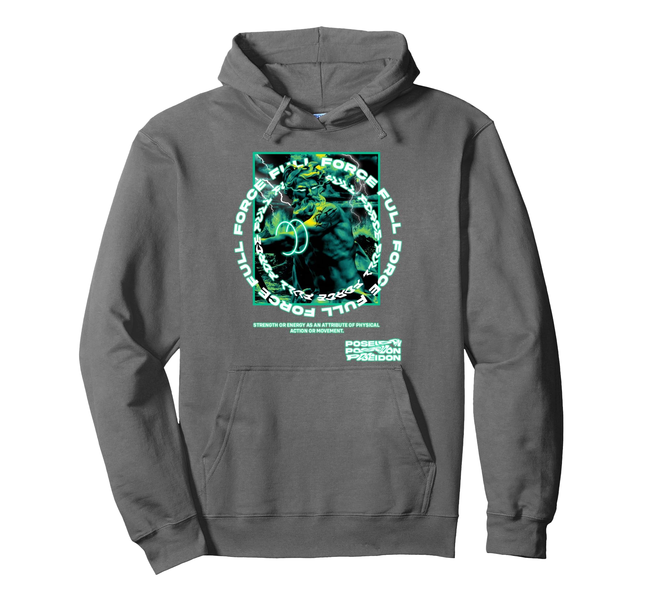 Poseidon Full Force Greek Aesthetic Edgy Hoodie - Trendy Graphic Unisex - T-Shirt, Sweatshirt, Hoodie